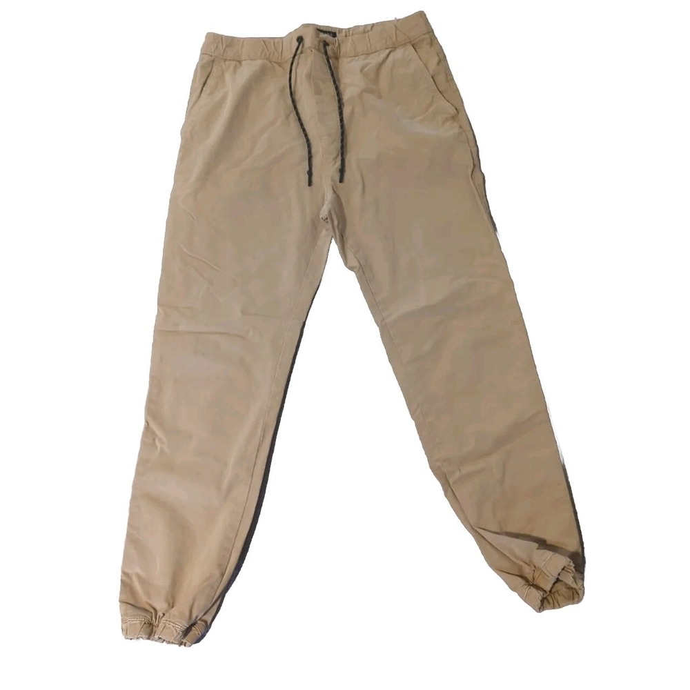 American Eagle Extreme Flex Jogger Pants Men's Medium Tan Drawstring Waistband